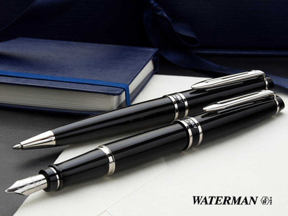 Перьевая ручка Waterman Expert 3, цвет: Black CT, перо: F