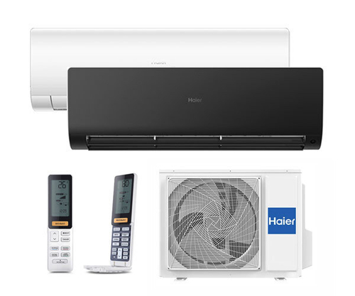 Мульти сплит-система Haier на 2 комнаты (25+25 кв.м.) FLEXIS White + Black