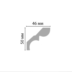 Плинтус потолочный гладкий Decomaster 96669 50х46х2400мм