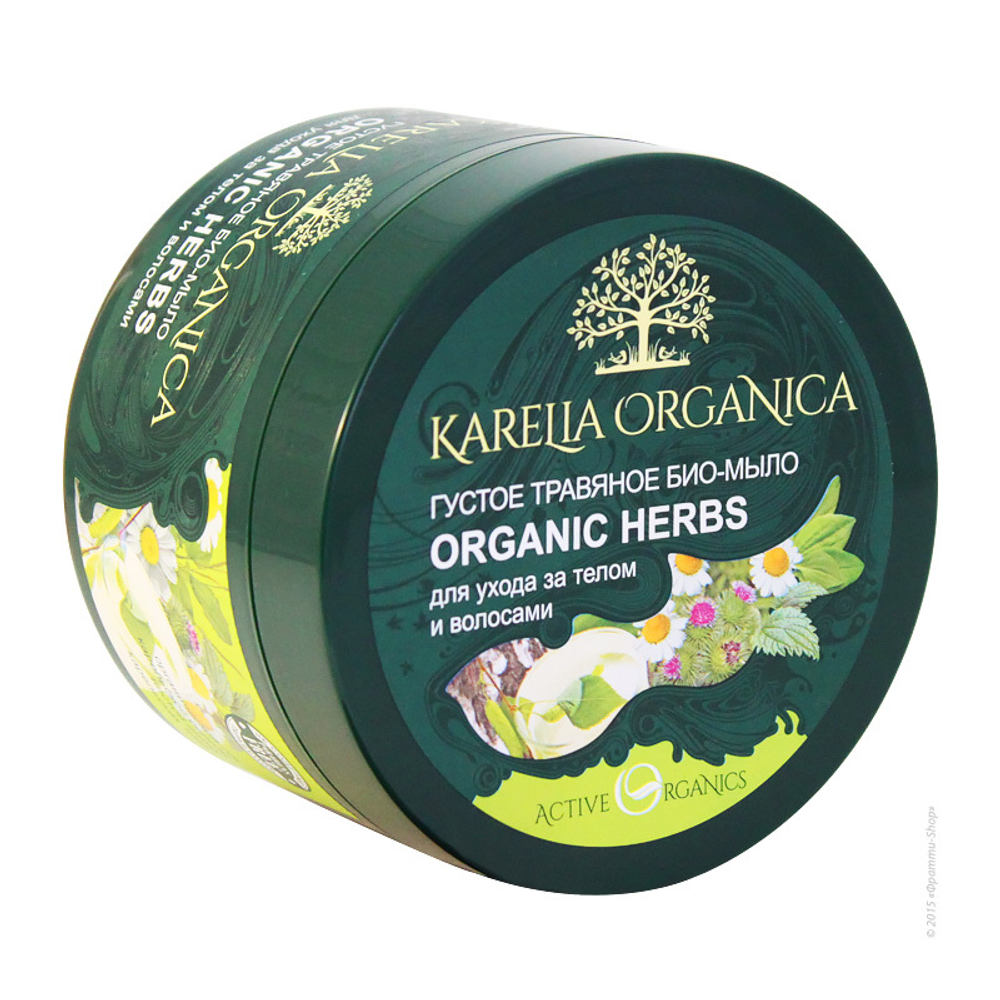 Густое ТРАВЯНОЕ био-мыло "Organic HERBS", 500мл KARELIA ORGANICA