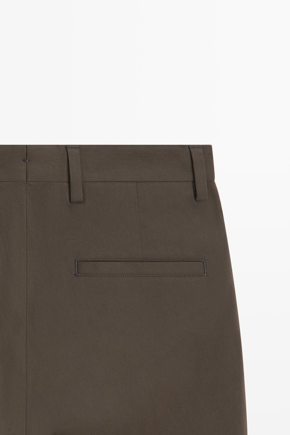 Massimo Dutti Брюки свободного кроя с защипами, коричневый