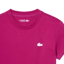 Женская теннисная футболка Lacoste Ultra Dry Technical Cotton Sport - fuchsia pink