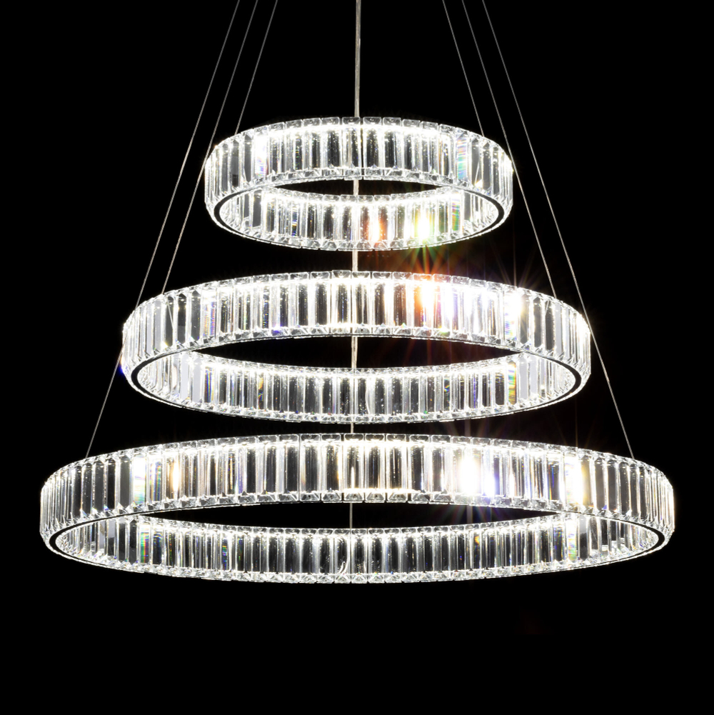 Citilux Чезаре CL338381 LED Люстра хрустальная с пультом Хром