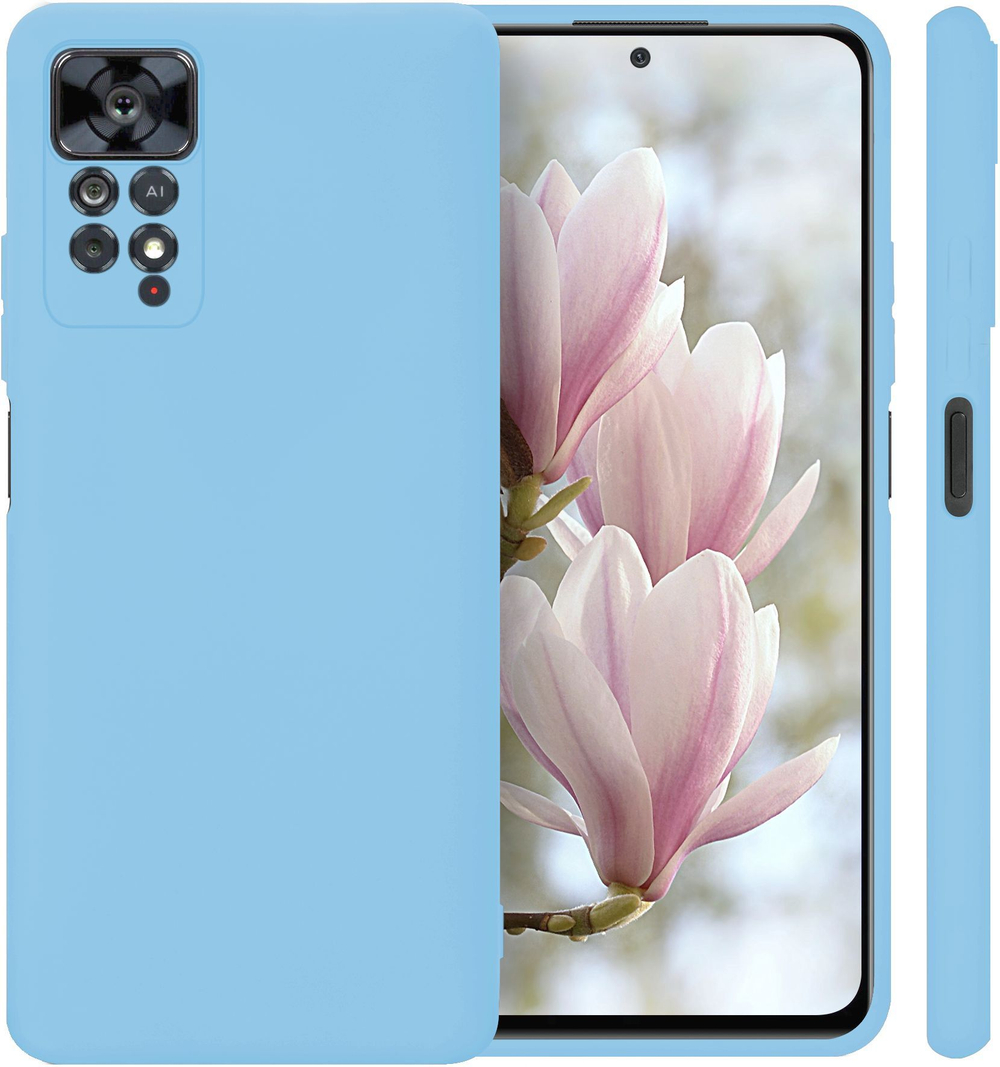 Мягкий Soft Touch чехол из силикона для XIAOMI REDMI NOTE 11 PRO 5G с бархатной подкладкой