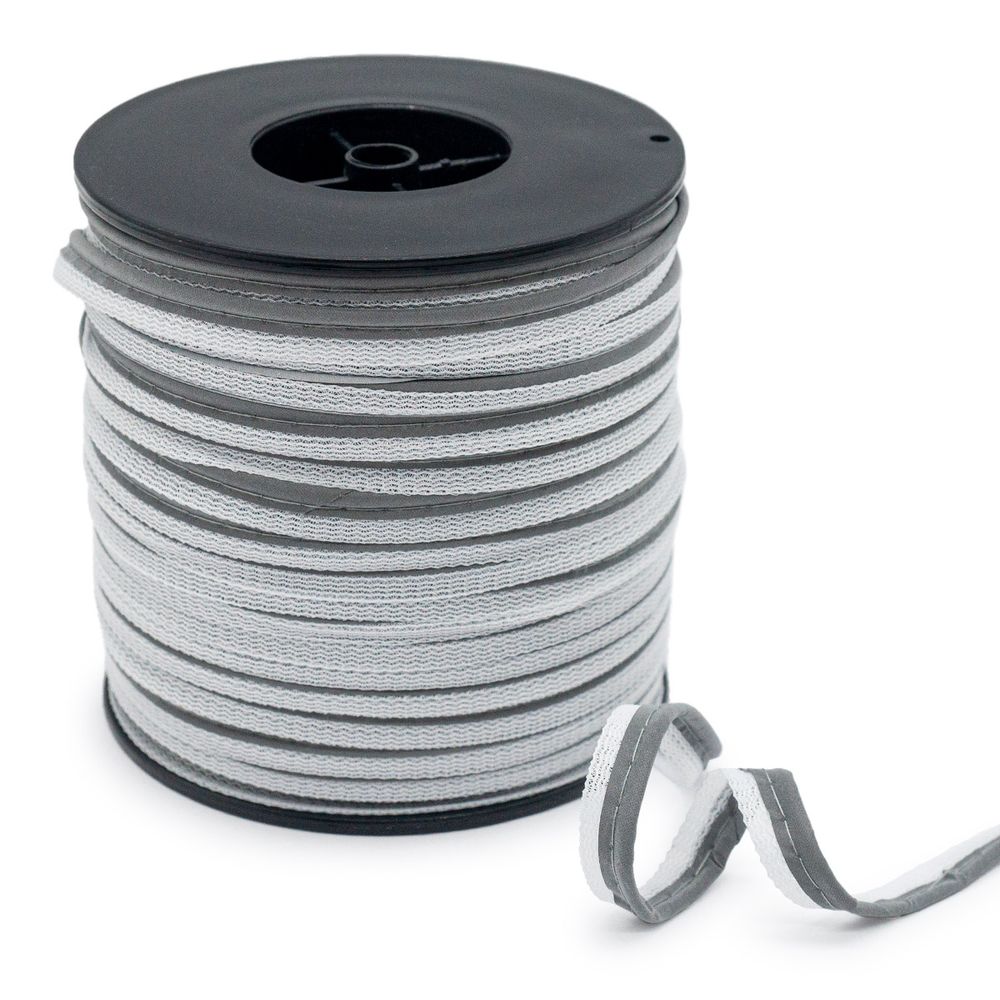 Кант светоотражающий 10 мм / 65.8 метров, серебро
