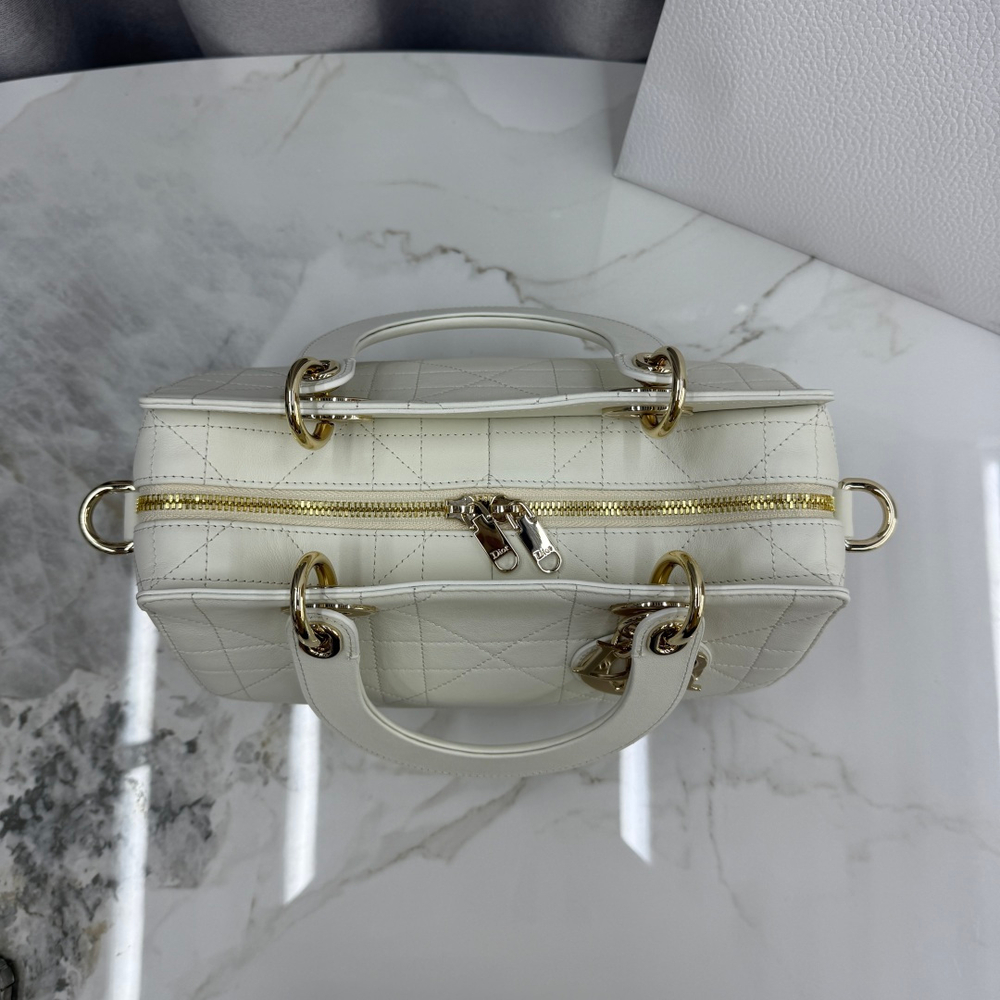 Женская сумка Dior Granville — молочная, 25 см — фото 3