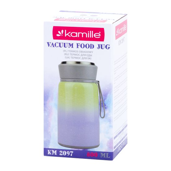 Термос для еды 800 мл. из нержавеющей стали Kamille KM 2097 с ложкой