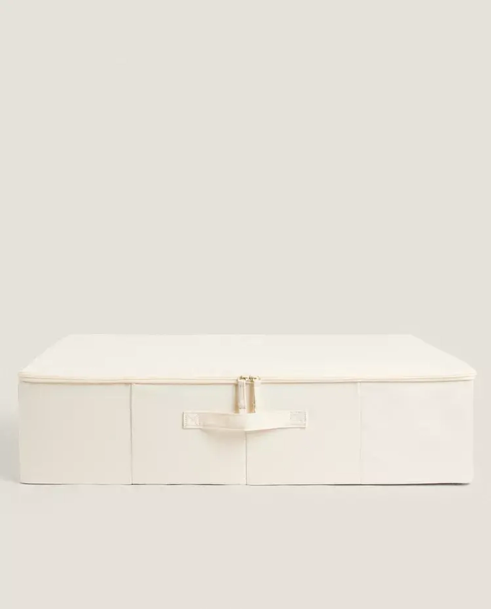 ZARA HOME СКЛАДНАЯ КОРОБКА ДЛЯ ХРАНЕНИЯ С КРЫШКОЙ, СВЕТЛО-БЕЖЕВЫЙ
