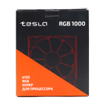 Кулер для CPU ТЕСЛА (TESLA) 1000RGB, 1х120мм, 4-pin, Al+Cu, серебристый-черный-белый/RGB, 800-1800rpm, 60CFM, 25дБ, 4-PIPE(прямой контакт), TDP 170Вт, INTEL 1700/1200/115x/775/1366, AMD AM5/AM4/AM3(+)/AM2(+)/FM2(+)/FM1/754/940/939 (TSL-1000-RGB)