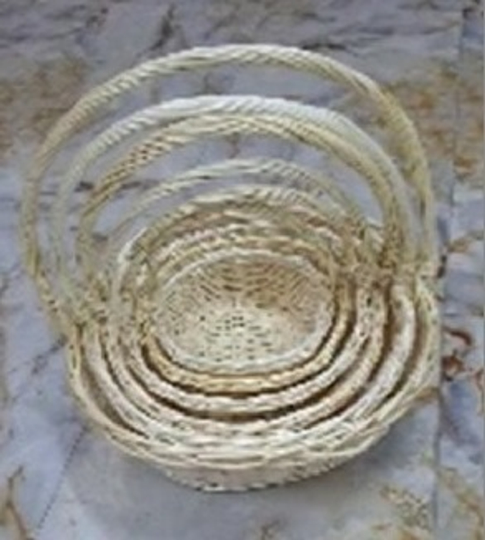 Корзина НАБОР/6шт (ива) 57x48xH18/50см-26x20xH9/25см НАТУРАЛЬНЫЙ