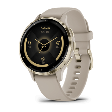 Часы Garmin Venu 3s цвета "французский серый" с золотистым безелем