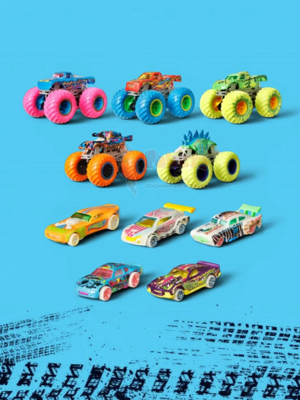 Набор машинок Monster Trucks Хот Вилс GITD Bundle HCB57