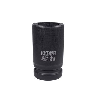 Головка ударная глубокая 1'', 34мм (6гр.) FORCEKRAFT FK-48510034