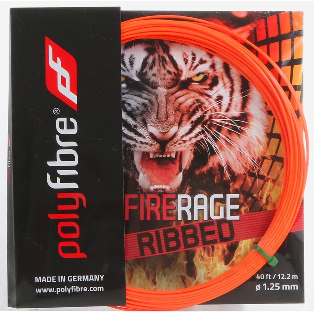 Струны теннисные Polyfibre Fire Rage Ribbed (12,2 m) - orange