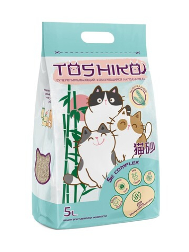 Наполнитель Toshiko комкующийся для кошек 5 л