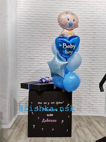 Коробка с шарами на Gender party №19