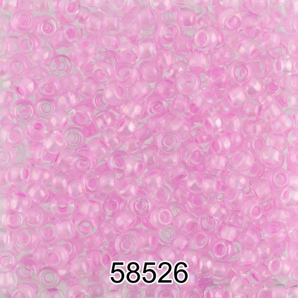 Бисер Preciosa 10/0 (2.3 мм), 500 г, 58526 (Ф550) розовый