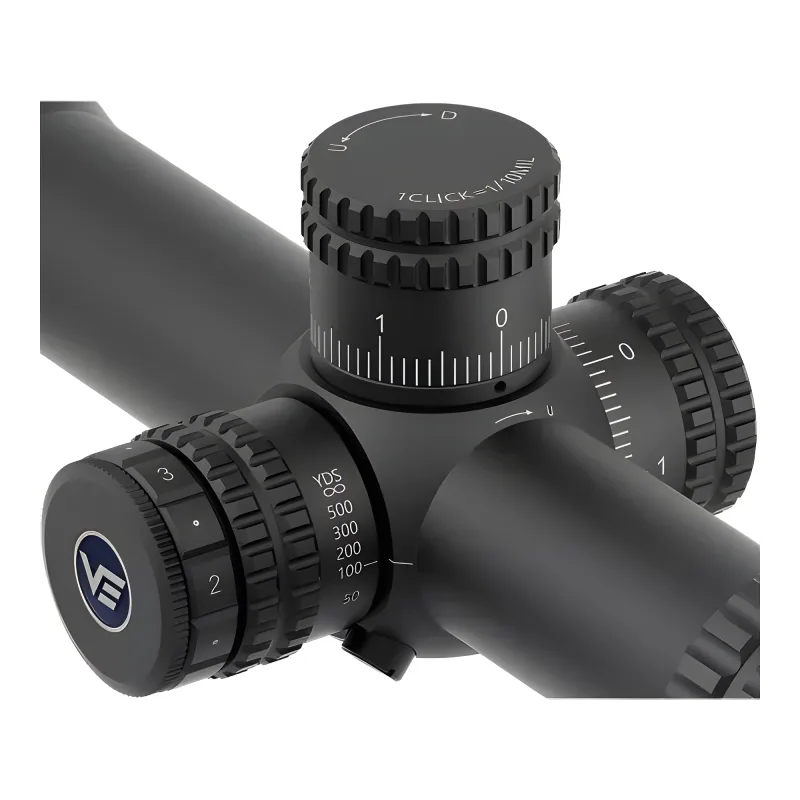Оптический прицел Vector Optics ORION PRO MAX 6-24x50 HD FFP MIL (SCFF-61) - крупный план барабанчиков ввода поправок