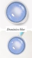Ярко голубые линзы c окантовкой на 12 мес. Marquise Dominico blue