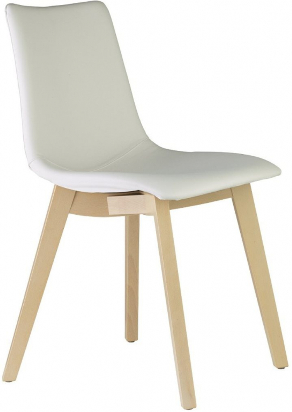 Стул с обивкой Scab Design Natural Zebra Pop, отбеленный бук, белый