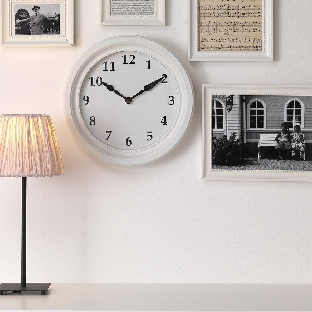 IKEA SÖNDRUM (ИКЕА СОНДРУМ) — Настенные часы, белые, 35 см, фото 2