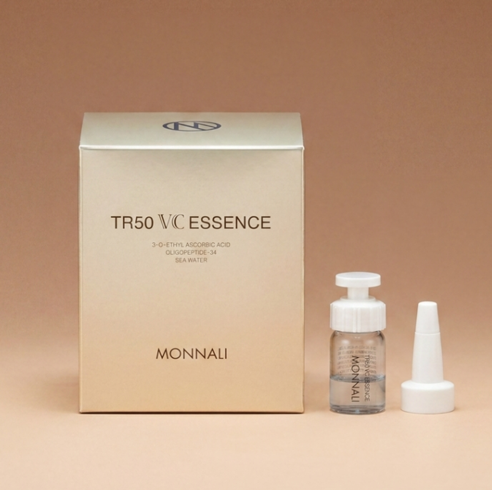 Сыворотка с витамином С и теломеразой для сияющей кожи лица (MONNALI TR50 vc essence), 4.75 мл x 4 шт.