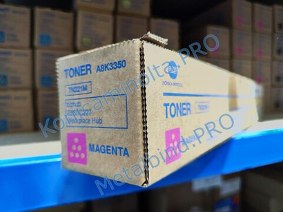 Тонер TN-221M Konica Minolta оригинальный пурпурный A8K3350
