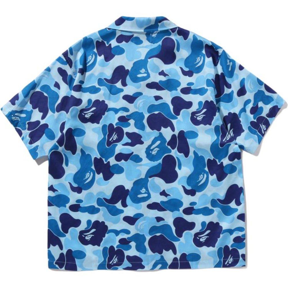 A Bathing Ape Bathing Ape Shirts Button Camouflage Hawaii Moderate Summer 0zxsrm304321q синий