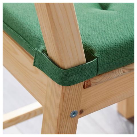 Подушка на стул IKEA JUSTINA (ЮСТИНА), Зеленый, 35 / 42х40х4 см