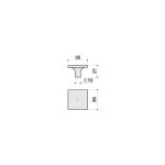 Ручка-кнопка, отделка хром матовый