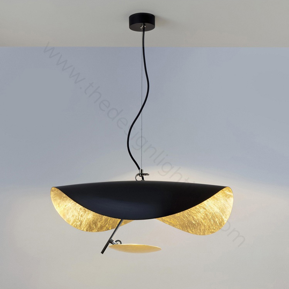 Pendant design lamp Lederam Manta by Catellani & Smith (Black)