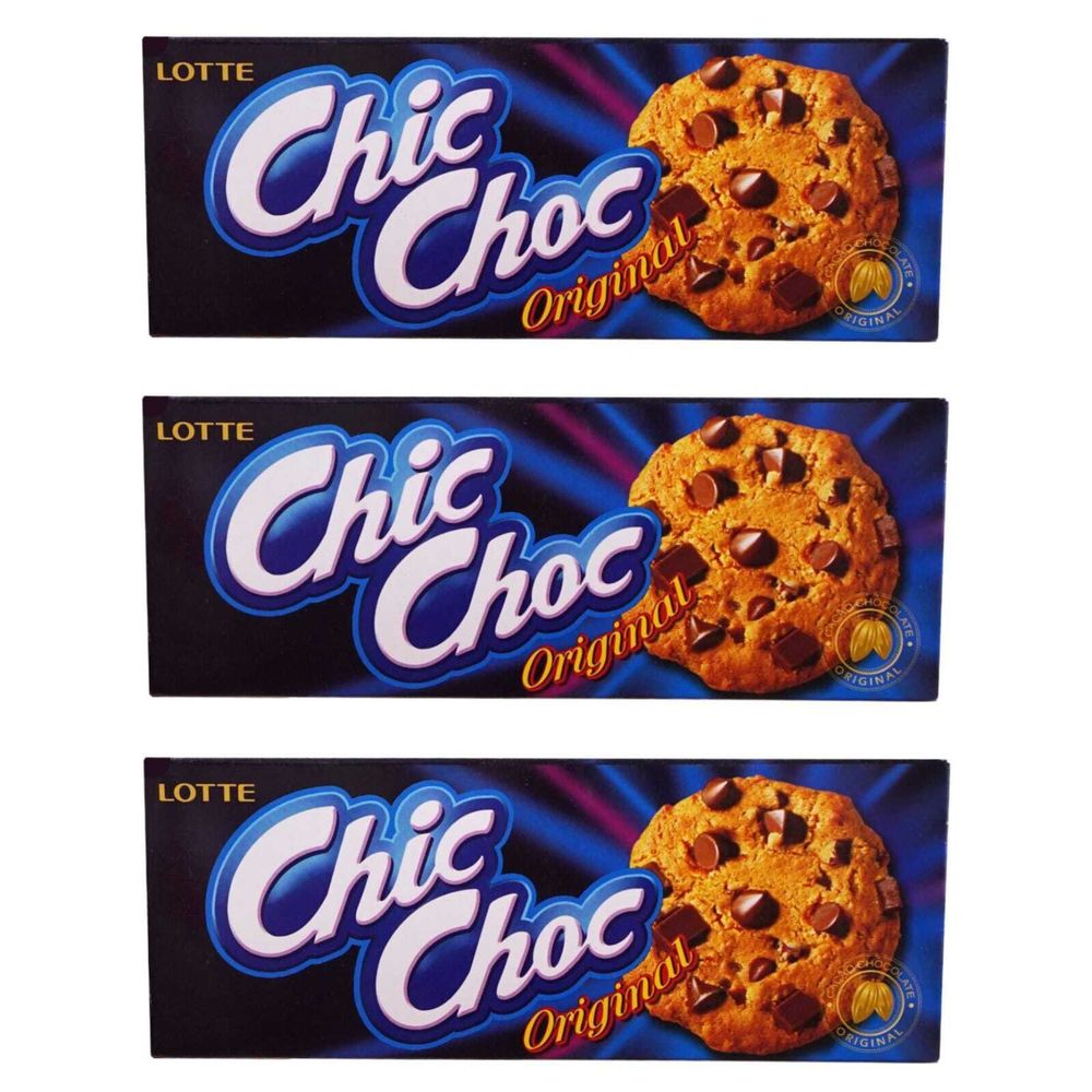 Печенье с кусочкам шоколада Lotte Chic Choc 90 г, 3 шт