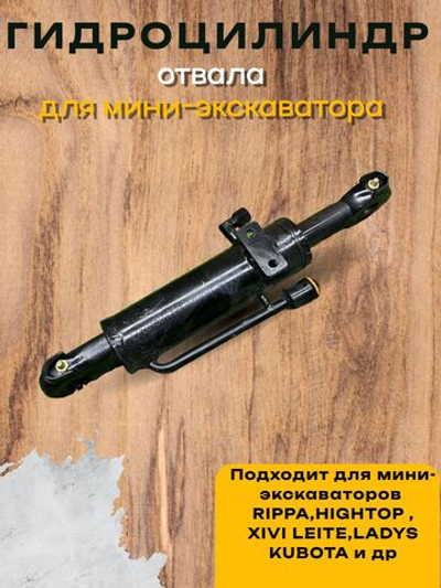 Гидроцилиндр отвала( Толкающий цилиндр лопаты) для мини-экскаватора Rippa