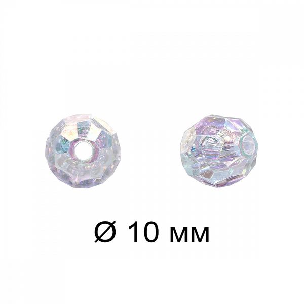 Бусины пластик ⌀10 мм, MG3245-AB.цв.АВ, 500 г, Magic4Hobby