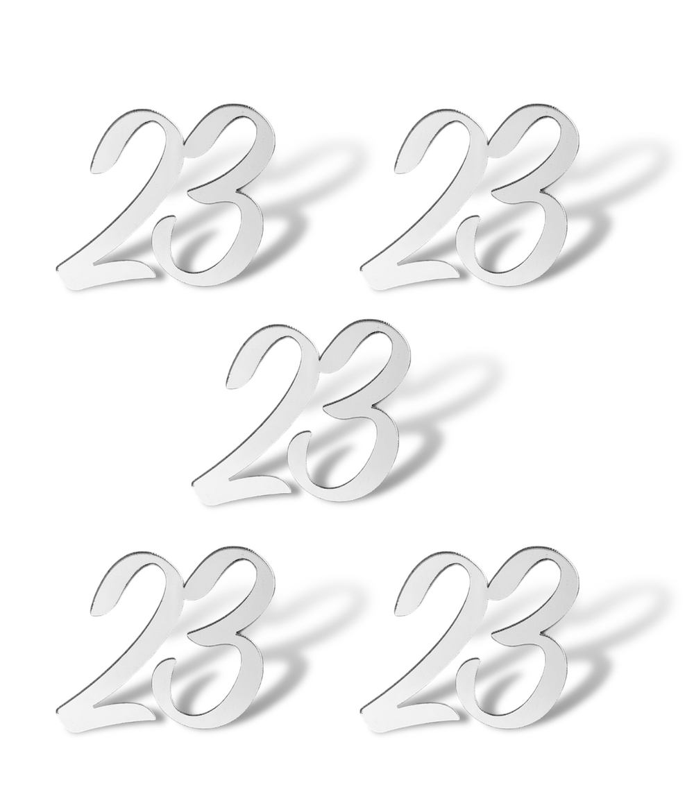 Топпер Мини Надпись  "23" №3 (4см) 5шт акрил
