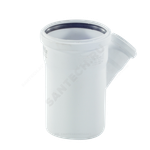 Тройник PP-H переходной бесшумный белый RAUPIANO PLUS Дн 110х50х45гр б/нап в/к Rehau 11213041001