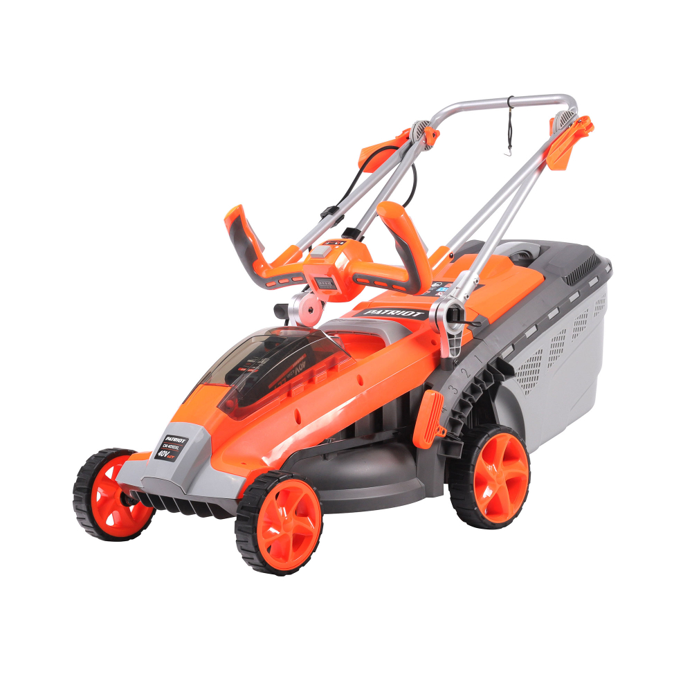 Газонокосилка аккумуляторная PATRIOT CM4010XL, 40B платформа LCT, 37см, бесщёточный дв.,травосб. 40л, одна АКБ(4,0А*ч) и ЗУ