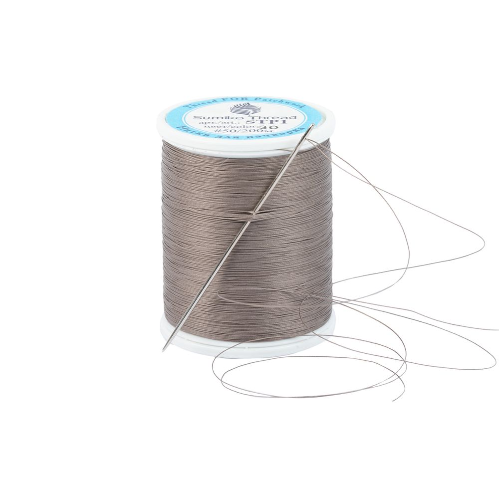 Нитки для пэчворка SumikoThread 200 м, (219 ярд), 30 серый