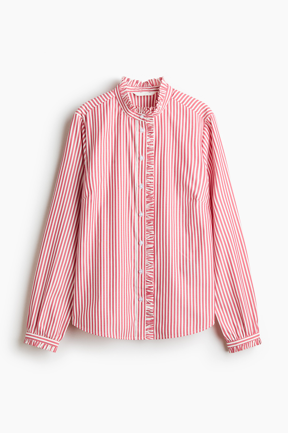 Блузка с оборками и пуговицами спереди - H&M