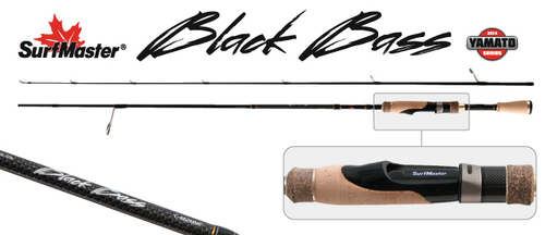 Спиннинг штекерный угольный 2 колена S Master K1229 Black Bass Spin S-672MLMF TX-20 (5,5-17,5гр.) 2,01 м