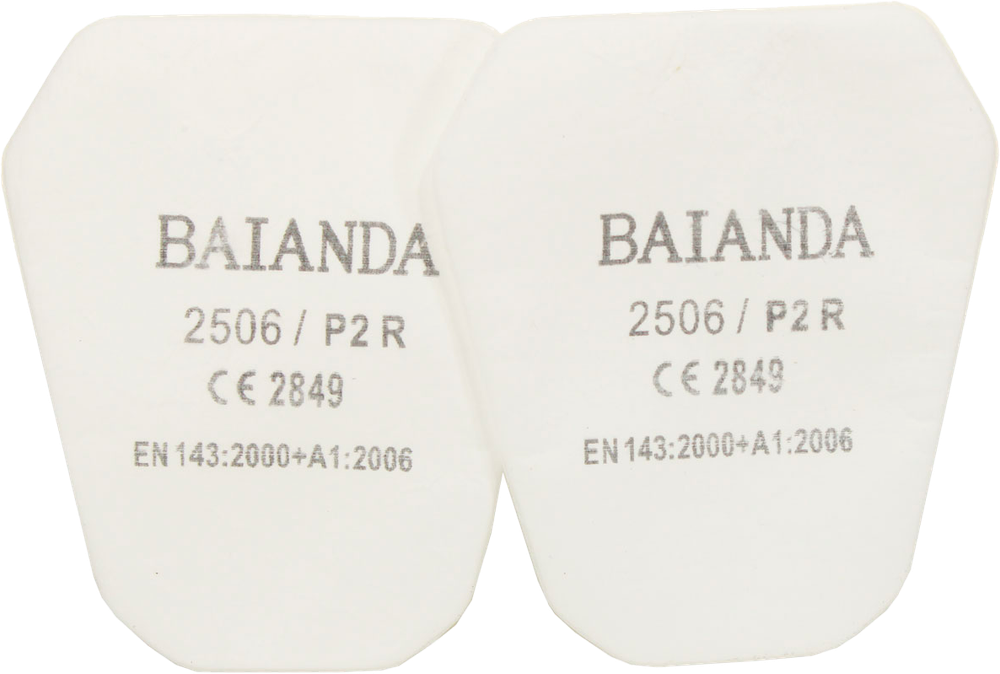 Фильтр для защиты от твердых и жидких частиц BAIANDA, 2506 P2R РОЗ, РОЗ упаковка 10 шт/уп, упак
