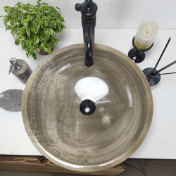 Раковина из оникса Bowl Grey BO-70947 45x45x15 из натурального камня