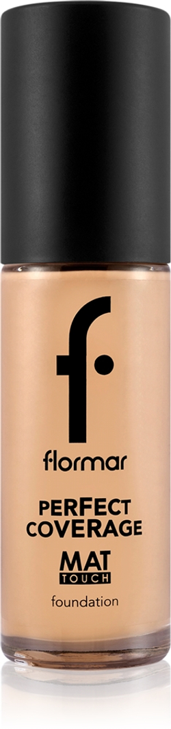 flormar Perfect Coverage Mat Touch Foundation - Матирующий тональный крем для жирной и комбинированной кожи оттенок 303 Classic Beige, 30 ml
