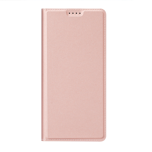 Чехол книжка из PU кожи розового цвета от Dux Ducis для Samsung Galaxy A07 4G, серия Skin Pro Series Case