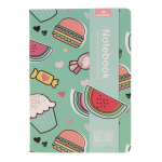 Блокнот 21*14.5см. 96л. линия "Tasty " плотность 80г/м2, 4 дизайнав ассорт. (Mazari)