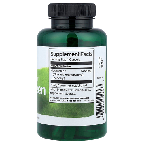 Swanson Vitamins, Full Spectrum® мангостан, 500 мг, 100 капсул