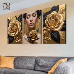 Картина karTTina "Золотое спокойствие", 150 см х 70 см