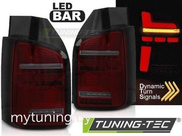 Фонари задние LED BAR RED SMOKE SEQ для VW T5 10-15