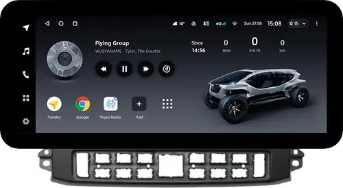 Магнитола для ГАЗ Газель НН 2019+, Соболь НН 2022+ (рамка черная) - Teyes LUX ONE ROUND монитор 12.3" 2K QLED на Android 10, Быстрая, CarPlay, 4G SIM-слот