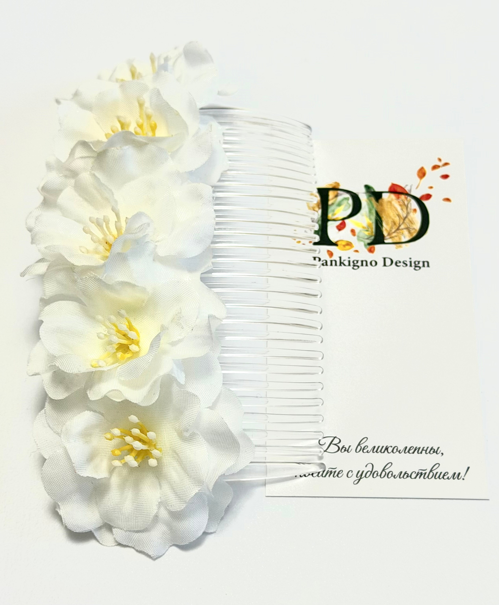Гребень Pankigno Design "Цвет Вишни" 10 см